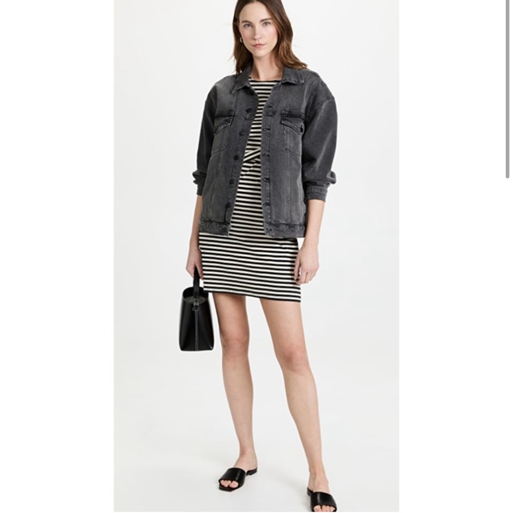 THEORY Clinton Stripe Sleeveless Twist-Front Dress Pima Cotton Size Small Petite - Picture 16 of 16